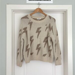Z Supply Lizzy Marled Bolt Oversized Sweater Size S